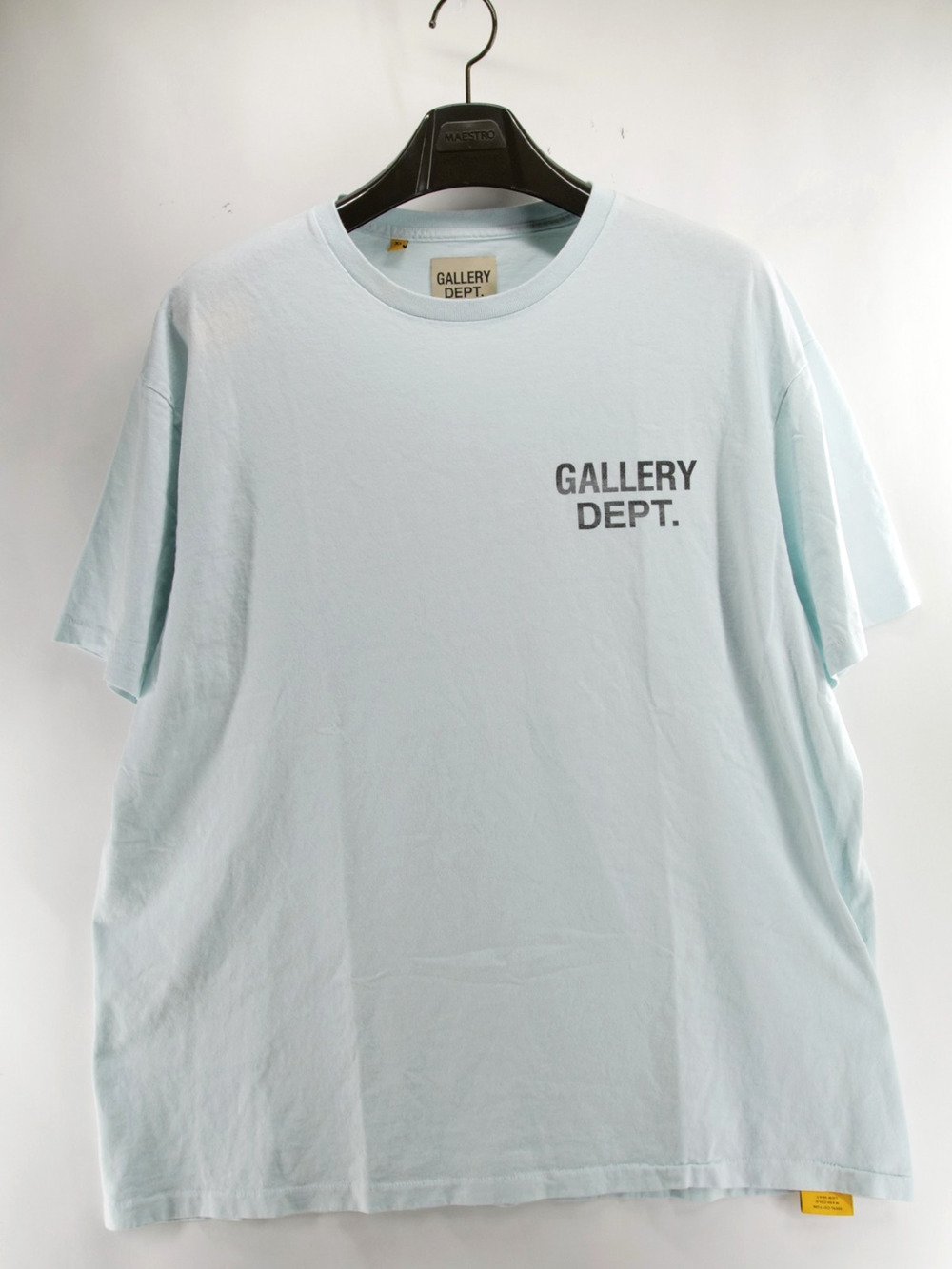 Gallery Dept. Shirt Mens XL Light Blue Tee Shirt Casual Made in USA Hollywood CA